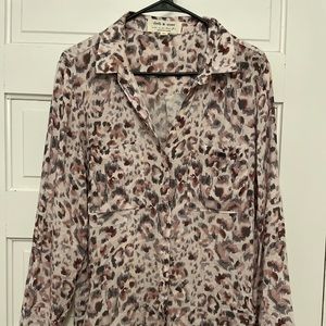 Cloth & Stone by Anthropology Button Up Leopard Mix